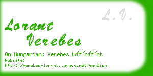 lorant verebes business card